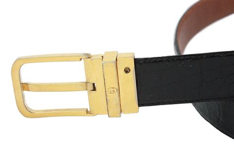 gucci alligator skin belt|Gucci leather belt.